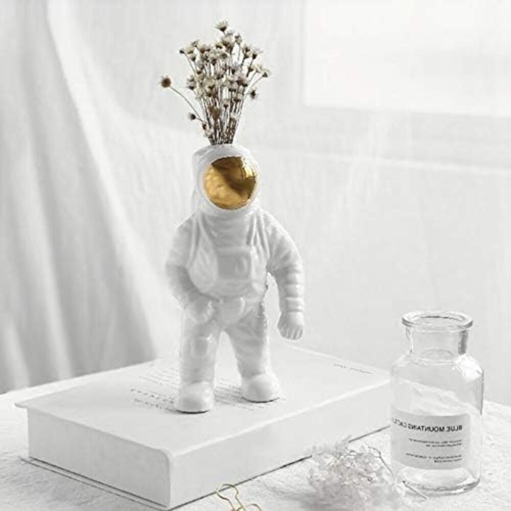 Astronaut Spaceman Ceramic Vase